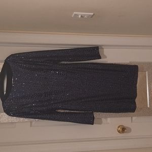 Navy blue sequins dress